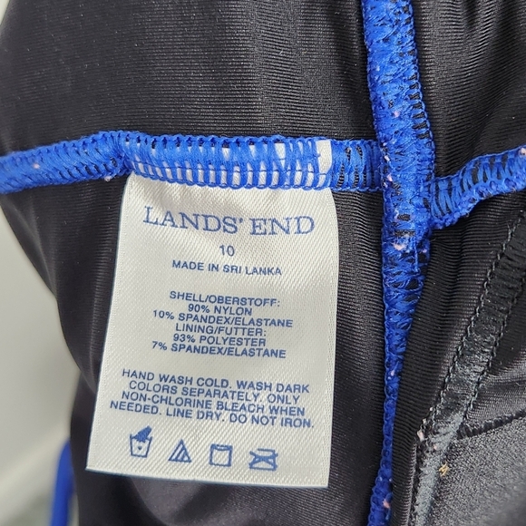 Lands' End V3403 One-Piece Navy Blue Padded Swimsuit Size 10 - Picture 8 of 11